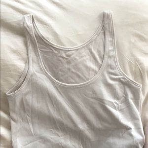 Ribbed white reversible lululemon tank